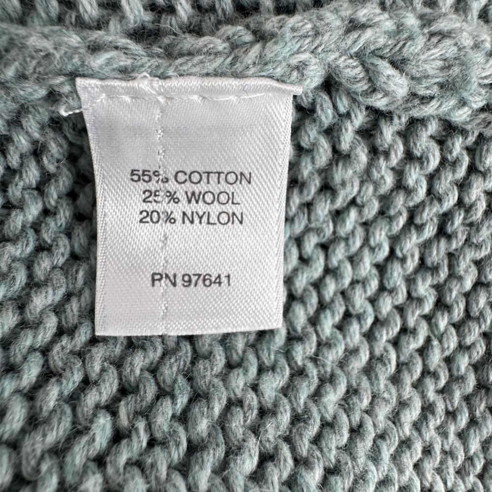 J. JILL Sweater Womens SP Seafoam Green Cotton Wool Blend Relaxed Fit - Picture 7 of 8